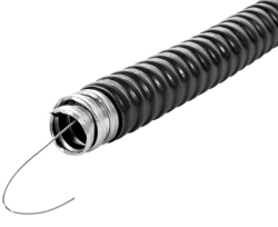 Р3-Ц-ПВХнг-15 чёрный (уп.25м) металлорукав в ПВХ изоляции с протяжкой