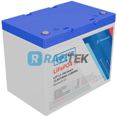 Аккумулятор LFP 12,8-100 Smart BMS 100A (Bluetooth 4.0)