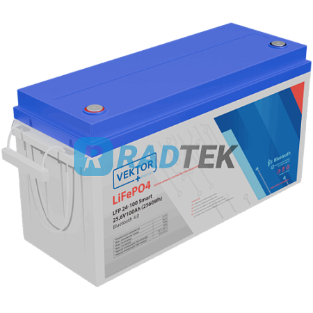 Аккумулятор LFP 25,6-100 Smart BMS 100A (Bluetooth 4.0)