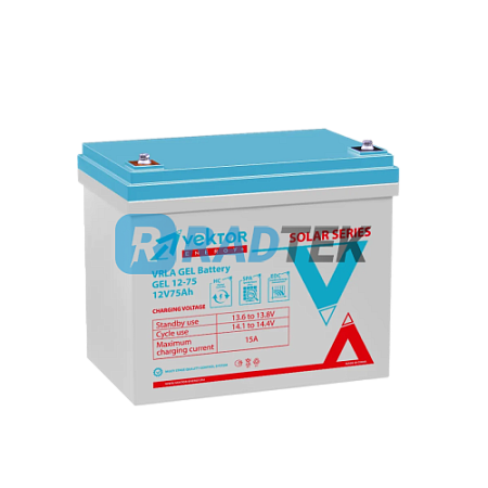 Аккумулятор VEKTOR ENERGY GEL 12-75